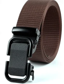 New OUKU Men's Nylon Belt Outdoor Belt Waist Belt Black Navy Blue Nylon Adjustable Heavy-Duty Plain Outdoor Daily
