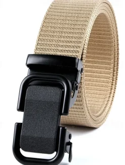 New OUKU Men's Nylon Belt Outdoor Belt Waist Belt Black Navy Blue Nylon Adjustable Heavy-Duty Plain Outdoor Daily