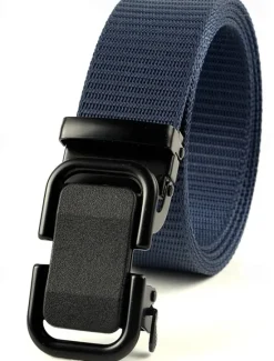New OUKU Men's Nylon Belt Outdoor Belt Waist Belt Black Navy Blue Nylon Adjustable Heavy-Duty Plain Outdoor Daily