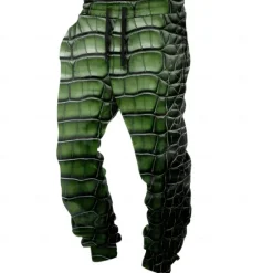Sale OUKU Men's Optical Illusion Costume Sweatpants Trousers Mid Waist Drawstring Elastic Waist Active Vintage Casual Outdoor Cosplay Costumes Streetwear with Pockets Spring Fall 3D Print Yellow Purple Brown