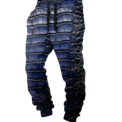 Sale OUKU Men's Optical Illusion Costume Sweatpants Trousers Mid Waist Drawstring Elastic Waist Active Vintage Casual Outdoor Cosplay Costumes Streetwear with Pockets Spring Fall 3D Print Yellow Purple Brown