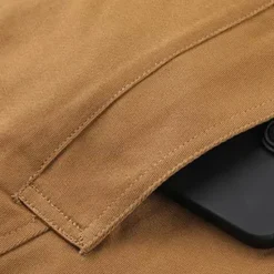 Discount OUKU Men's Outdoor Daily Wear Warm Button Pocket Fall Winter Plain Fashion Streetwear Hooded Regular Black Brown Beige Jacket