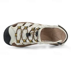 OUKU Men's Outdoor Hiking Sandals - Breathable Closed-Toe Design, Adjustable Lace-Up Straps, Anti-Slip Sole, Comfortable Summer Footwear for Trekking and Camping