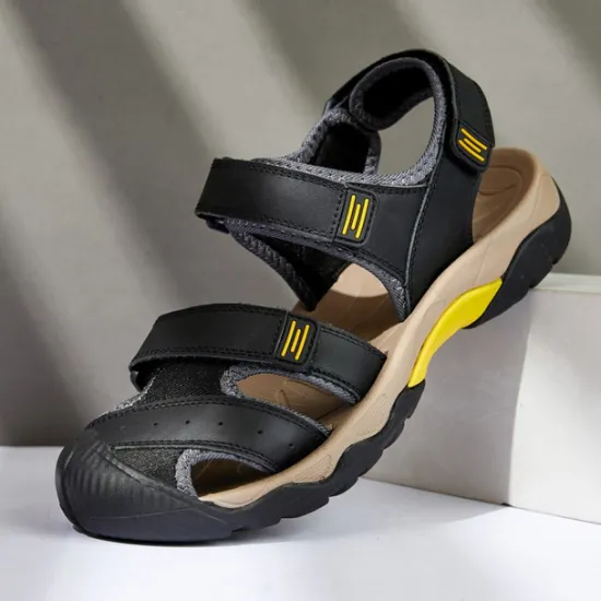 Discount OUKU Men's Outdoor Hiking Sandals - Durable Open-Toe Design, Adjustable Straps, Anti-Slip Sole, Lightweight Sport Shoes for Summer Adventures