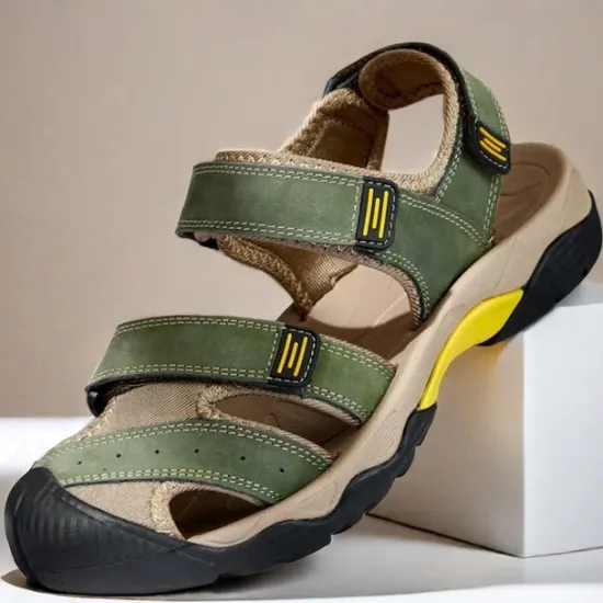 Discount OUKU Men's Outdoor Hiking Sandals - Durable Open-Toe Design, Adjustable Straps, Anti-Slip Sole, Lightweight Sport Shoes for Summer Adventures