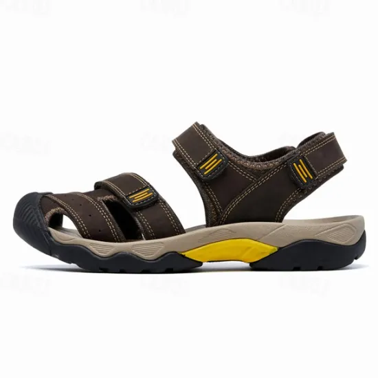 Discount OUKU Men's Outdoor Hiking Sandals - Durable Open-Toe Design, Adjustable Straps, Anti-Slip Sole, Lightweight Sport Shoes for Summer Adventures