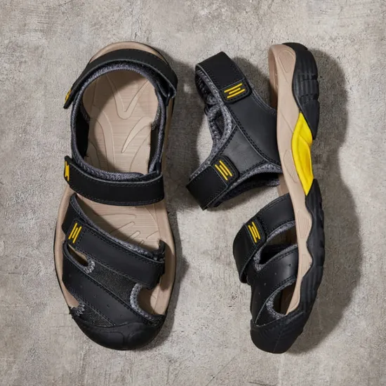 Discount OUKU Men's Outdoor Hiking Sandals - Durable Open-Toe Design, Adjustable Straps, Anti-Slip Sole, Lightweight Sport Shoes for Summer Adventures