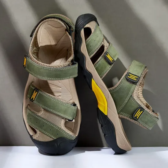 Discount OUKU Men's Outdoor Hiking Sandals - Durable Open-Toe Design, Adjustable Straps, Anti-Slip Sole, Lightweight Sport Shoes for Summer Adventures