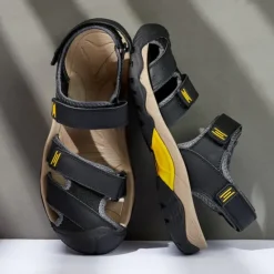 Discount OUKU Men's Outdoor Hiking Sandals - Durable Open-Toe Design, Adjustable Straps, Anti-Slip Sole, Lightweight Sport Shoes for Summer Adventures