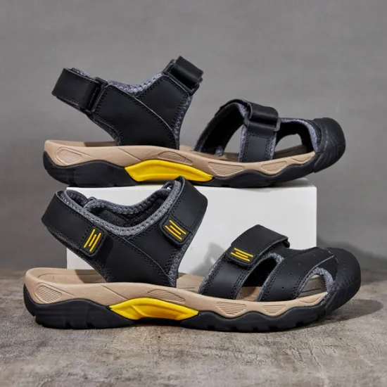 Discount OUKU Men's Outdoor Hiking Sandals - Durable Open-Toe Design, Adjustable Straps, Anti-Slip Sole, Lightweight Sport Shoes for Summer Adventures