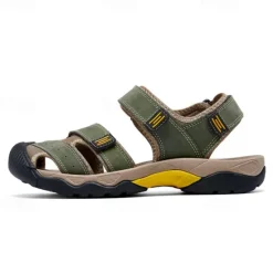 Discount OUKU Men's Outdoor Hiking Sandals - Durable Open-Toe Design, Adjustable Straps, Anti-Slip Sole, Lightweight Sport Shoes for Summer Adventures