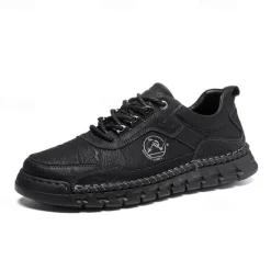 New OUKU Men's Outdoor Hiking Shoes with Durable Faux Leather Upper and Rugged Sole – Comfortable Lace-Up Sneakers for Everyday Wear and Adventure