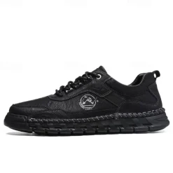 New OUKU Men's Outdoor Hiking Shoes with Durable Faux Leather Upper and Rugged Sole – Comfortable Lace-Up Sneakers for Everyday Wear and Adventure