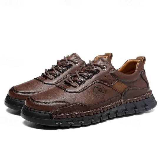 New OUKU Men's Outdoor Hiking Shoes with Durable Faux Leather Upper and Rugged Sole – Comfortable Lace-Up Sneakers for Everyday Wear and Adventure