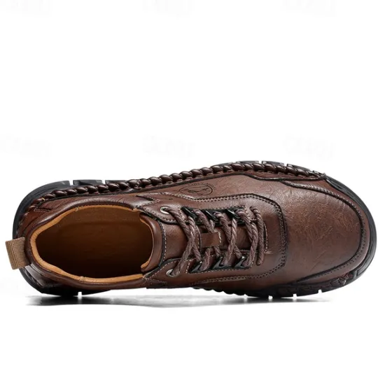 New OUKU Men's Outdoor Hiking Shoes with Durable Faux Leather Upper and Rugged Sole – Comfortable Lace-Up Sneakers for Everyday Wear and Adventure