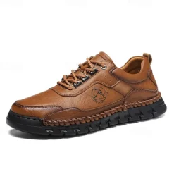 New OUKU Men's Outdoor Hiking Shoes with Durable Faux Leather Upper and Rugged Sole – Comfortable Lace-Up Sneakers for Everyday Wear and Adventure