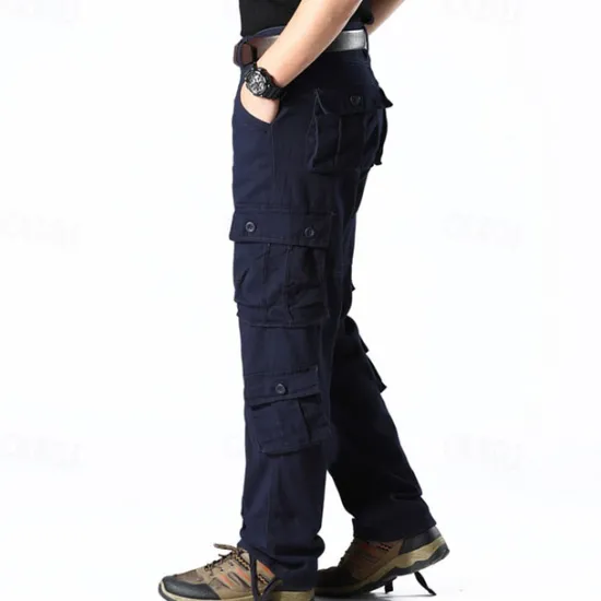 Sale OUKU Men's Outdoor Pants Cargo Pants Hiking Pants Trousers Military Camouflage Outdoor Regular Fit Waterproof Breathable Quick Dry Pants / Trousers Forest Green Black+Grey Cotton Hunting Climbing Camping