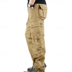 Sale OUKU Men's Outdoor Pants Cargo Pants Hiking Pants Trousers Military Camouflage Outdoor Regular Fit Waterproof Breathable Quick Dry Pants / Trousers Forest Green Black+Grey Cotton Hunting Climbing Camping