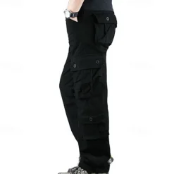 Sale OUKU Men's Outdoor Pants Cargo Pants Hiking Pants Trousers Military Camouflage Outdoor Regular Fit Waterproof Breathable Quick Dry Pants / Trousers Forest Green Black+Grey Cotton Hunting Climbing Camping