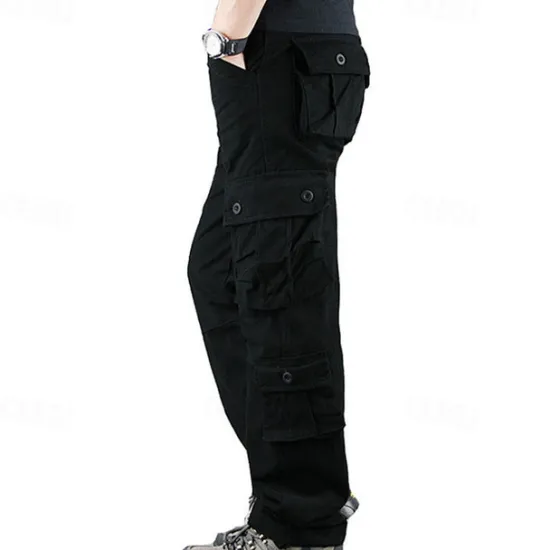 Sale OUKU Men's Outdoor Pants Cargo Pants Hiking Pants Trousers Military Camouflage Outdoor Regular Fit Waterproof Breathable Quick Dry Pants / Trousers Forest Green Black+Grey Cotton Hunting Climbing Camping