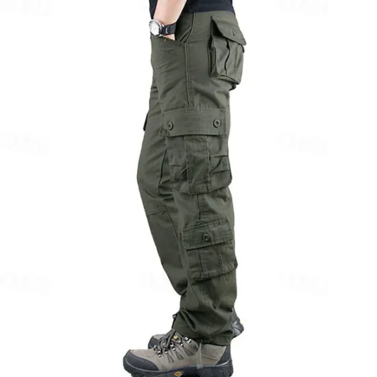 Sale OUKU Men's Outdoor Pants Cargo Pants Hiking Pants Trousers Military Camouflage Outdoor Regular Fit Waterproof Breathable Quick Dry Pants / Trousers Forest Green Black+Grey Cotton Hunting Climbing Camping