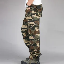 Sale OUKU Men's Outdoor Pants Cargo Pants Hiking Pants Trousers Military Camouflage Outdoor Regular Fit Waterproof Breathable Quick Dry Pants / Trousers Forest Green Black+Grey Cotton Hunting Climbing Camping