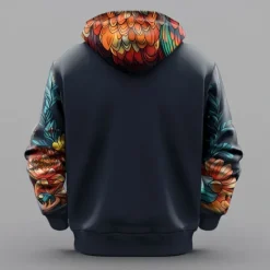 OUKU Men's Owl Hoodies Sweatshirt Cool Party Long Sleeve Crew Neck Club Streetwear Drawstring Fall Winter Designer Black