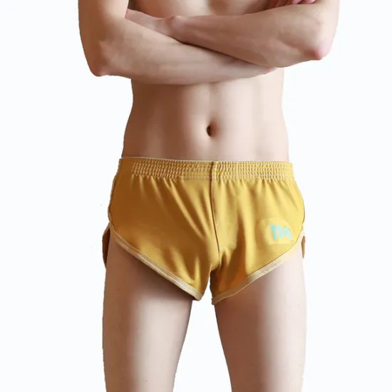 New OUKU Men's 1pack Boxer Briefs Underwear Boxers Underwear Ruffle Basic Cotton Pure Color Mid Waist Black White