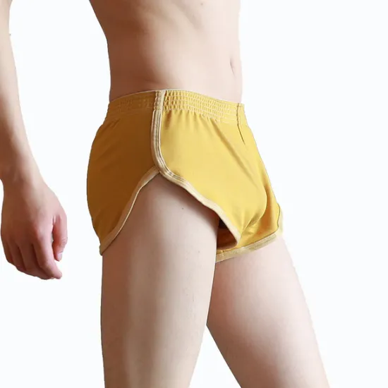 New OUKU Men's 1pack Boxer Briefs Underwear Boxers Underwear Ruffle Basic Cotton Pure Color Mid Waist Black White