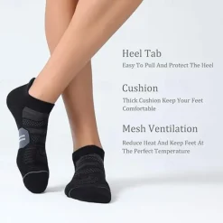 OUKU Men's 6-Pack Multi Packs Socks Ankle Socks Low Cut Socks Running Socks Casual Socks Black White Color Color Block Sports & Outdoor Daily Vacation Basic Medium Spring Fall Fashion Casual