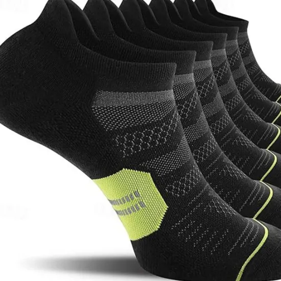 OUKU Men's 6-Pack Multi Packs Socks Ankle Socks Low Cut Socks Running Socks Casual Socks Black White Color Color Block Sports & Outdoor Daily Vacation Basic Medium Spring Fall Fashion Casual
