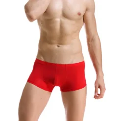 Best OUKU Men's 1pack Underwear Boxers Underwear Basic Polyester Pure Color Low Waist Light Blue Black
