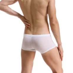 Best OUKU Men's 1pack Underwear Boxers Underwear Basic Polyester Pure Color Low Waist Light Blue Black