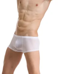 Best OUKU Men's 1pack Underwear Boxers Underwear Basic Polyester Pure Color Low Waist Light Blue Black