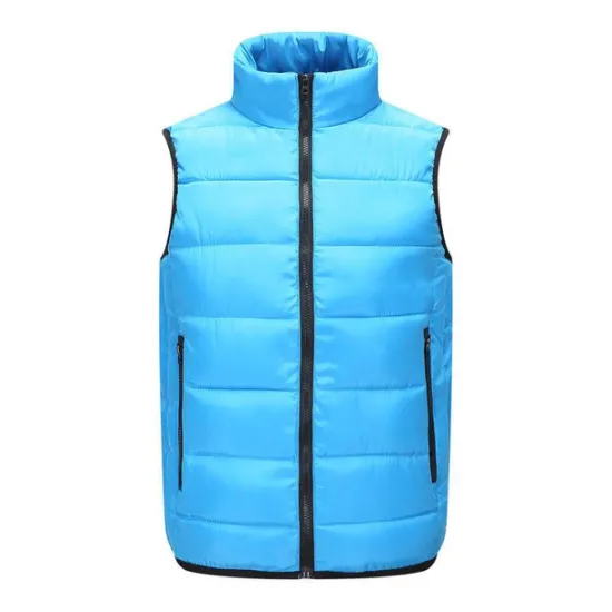 Sale OUKU Men's Padded Hiking Vest Quilted Puffer Jacket Sleeveless Outerwear Trench Coat Top Outdoor Thermal Warm Windproof Breathable Quick Dry Winter Cotton Nylon Kong Lan Black Orange Work Hunting Ski