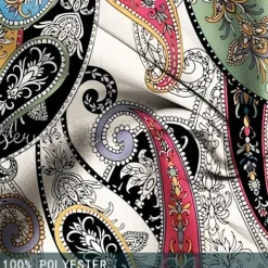 Best OUKU Men's Paisley Flower / Floral Swim Trunks Swim Shorts Board Shorts Mid Waist Fashion Streetwear Designer Casual Daily Holiday Pocket Drawstring Elastic Waist Designer Clothing Apparel White