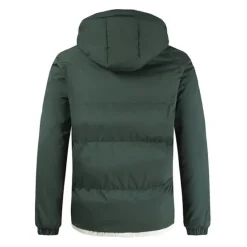 Hot OUKU Men's Parka Warm Work Daily Wear Pure Color Outerwear Clothing Apparel Casual Casual Daily Green Black White
