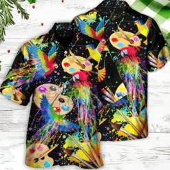 Sale OUKU Men's Parrot Leaves Shirt Summer Hawaiian Shirt Aloha Shirt Short Sleeve Shirt Turndown Tropical Fashion Hawaiian Casual Hawaiian Holiday Black Yellow Black / Brown S M L