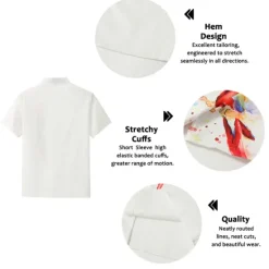 Best OUKU Men's Parrot Shirt Summer Hawaiian Shirt Aloha Shirt Short Sleeves Shirt Turndown Fashion Designer Casual Outdoor Street Casual Pink Red Purple S M L