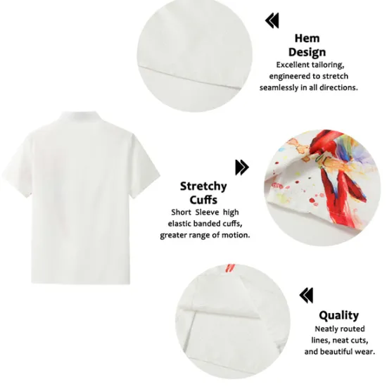 Best OUKU Men's Parrot Shirt Summer Hawaiian Shirt Aloha Shirt Short Sleeves Shirt Turndown Fashion Designer Casual Outdoor Street Casual Pink Red Purple S M L