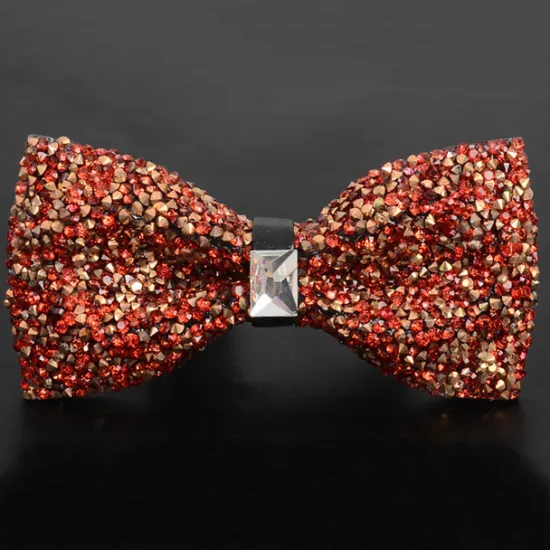 Sale OUKU Men's Party Bow Tie Bow Fashion men's diamond-studded star bow tie bow trendy party Accessories Men Luxury Sparkling Diamante Bowties Silver crystal and gem bow tie