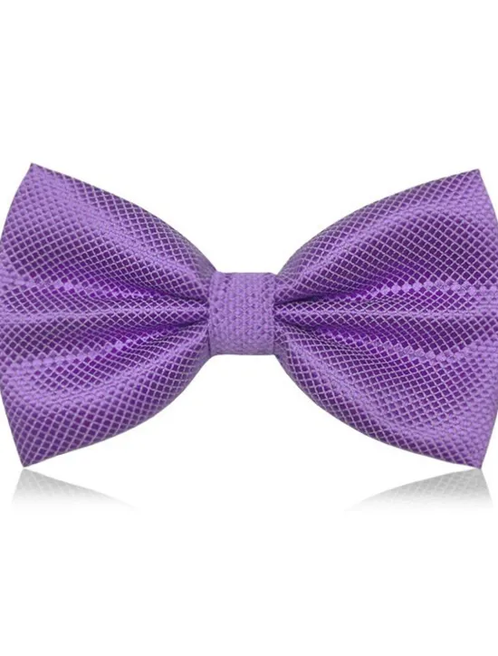 Clearance OUKU Men's Party Work Bow Tie - Plaid 1 PC Formal bow tie male solid color marriage bow ties for men butterfly cravat bowtie butterflies Gentlemen Tuxedo Classic Pure Color Party