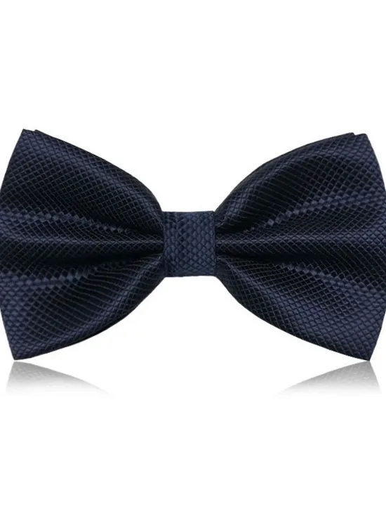 Clearance OUKU Men's Party Work Bow Tie - Plaid 1 PC Formal bow tie male solid color marriage bow ties for men butterfly cravat bowtie butterflies Gentlemen Tuxedo Classic Pure Color Party