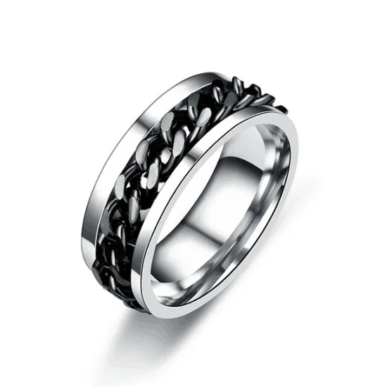 Best OUKU Men's 1PC Cuff Links Ring Gift Daily Classic Statement Silver Black Golden