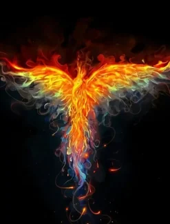 Sale OUKU Men's Phoenix T Shirt Long Sleeve T shirt 3D Print Crew Neck Shirt Sports Fashion Sportswear Outdoor Vacation Street White Yellow Red Summer Spring Clothing Apparel S M L XL XXL XXXL 4XL Blue