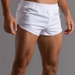 Online OUKU Men's Pink Shorts Athletic Shorts Casual Shorts Elastic Waist Solid Color Comfort Quick Dry Short Sports Outdoor Daily Bathing Stylish Casual / Sporty Black Pink Micro-elastic