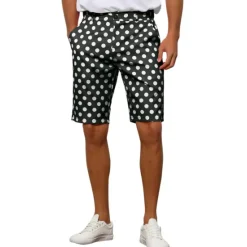 Hot OUKU Men's Pink Shorts Shorts Chino Shorts Bermuda shorts Work Shorts Pocket Polka Dot Comfort Breathable Outdoor Daily Going out Fashion Casual Black White