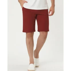 OUKU Men's Pink Shorts Shorts Chino Shorts Dress Shorts Bermuda shorts Pocket Plain Comfort Breathable Outdoor Daily Going out Fashion Casual Black Pink