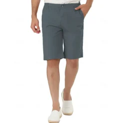 OUKU Men's Pink Shorts Shorts Chino Shorts Dress Shorts Bermuda shorts Pocket Plain Comfort Breathable Outdoor Daily Going out Fashion Casual Black Pink