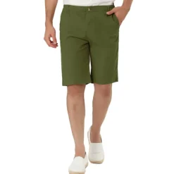 OUKU Men's Pink Shorts Shorts Chino Shorts Dress Shorts Bermuda shorts Pocket Plain Comfort Breathable Outdoor Daily Going out Fashion Casual Black Pink